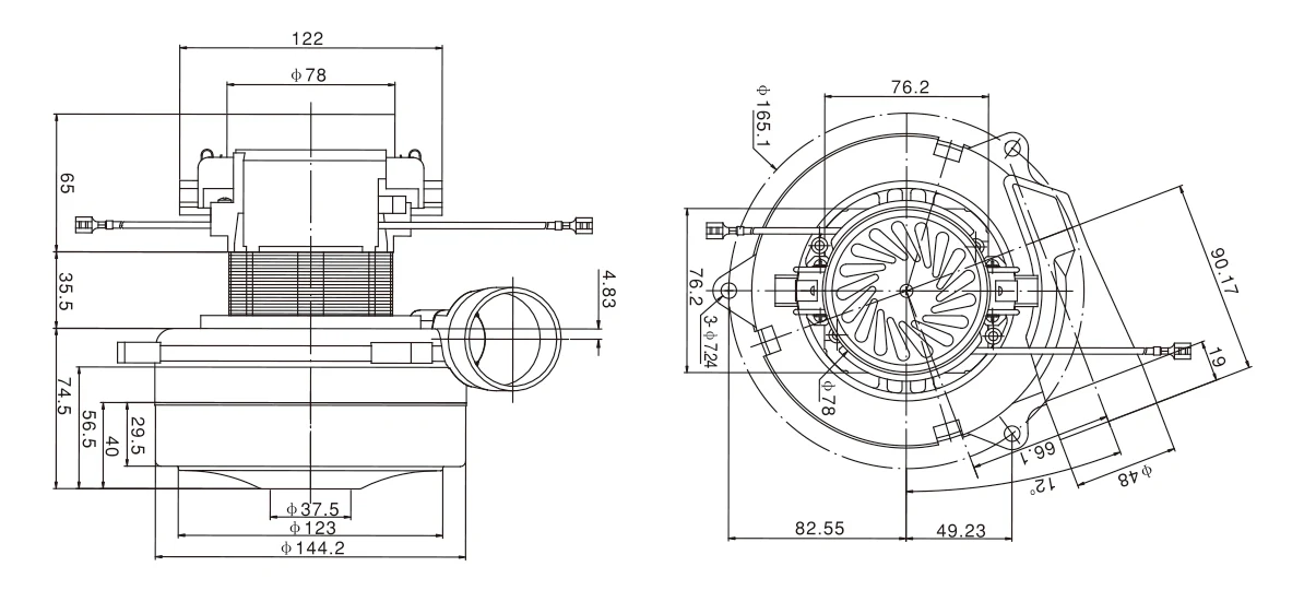 XWFH95 Brushed Vacuum Cleaner Motor